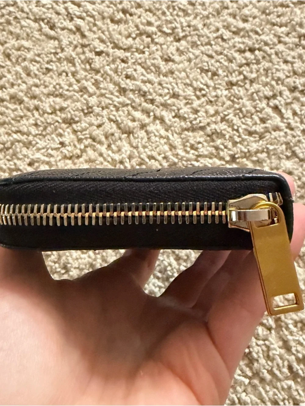 Saint Laurent Monogram Matelasse Leather Zip-Around Wallet